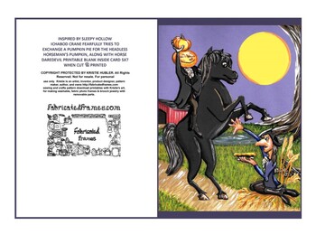 Preview of Sleepy Hollow Inspired Exchange of Pumpkin For Pumpkin Pie Printable Card Blank