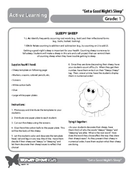 Preview of Sleepy Sheep Active Learning Craft
