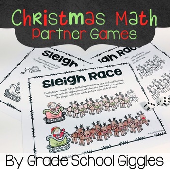 Preview of Free Christmas Math Dice Games for Addition | Subtraction | Multiplication