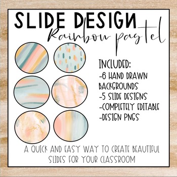 Preview of Slide Design: Rainbow Pastel