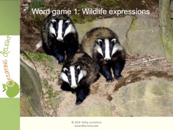 Preview of Wildlife Word Games