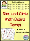Slide and Climb Math Board Games (like Chutes and Ladders)