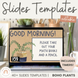 Slides | BOHO PLANTS Classroom Decor | Google Slides Templates