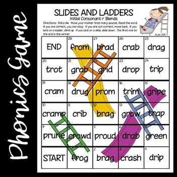 Slides and Ladders--Blends and Digraphs Games by Kathy Law | TpT