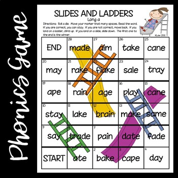 Preview of Slides and Ladders--Long Vowel Games