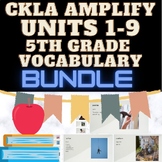 Slides for 5th Grade Amplify CKLA Units 1-9 Vocabulary BUNDLE!!