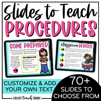 Preview of Routines and Procedures Slides | Back to School | Google Slides & PowerPoint