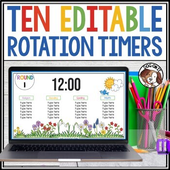 Preview of Slides with Timers 12-minute Rotations and 1-minute Clean-Up