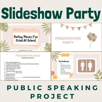 Preview of Slideshow Party: Presentation & Public Speaking Skills Project