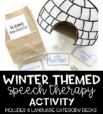 Sliding Snowballs Winter Themed Speech Therapy Activity