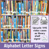 Slim, Editable Alphabet Letter Library Shelf Signs