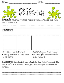 Slime! by Mrs. Parkers Second Grade | Teachers Pay Teachers