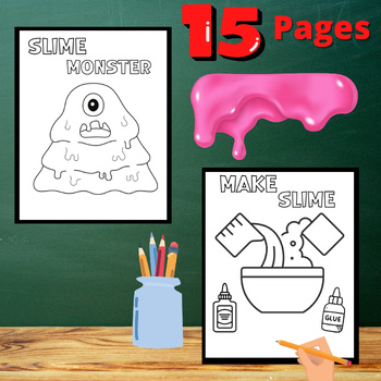 Slime Coloring Pages Activity SEL Resource No Prep
