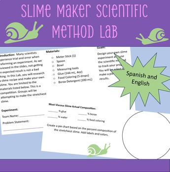 Preview of Slime Maker Lab- Spanish/English
