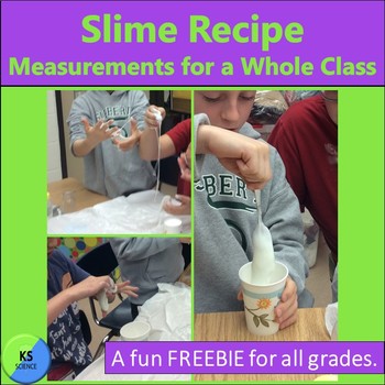 Preview of Slime Science | A Recipe For The Whole Class | Non Newtonian Fluids