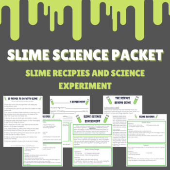 Preview of Slime Science Packet