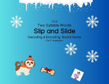 Preview of Slip & Slide board game: two syllable words containing Cle