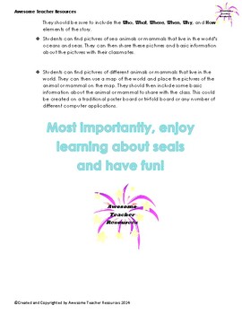 Slippery Swift Swimmers: Seals Reading Comprehension Passage TPT