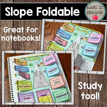 Preview of Slope Foldable (Great for Math Interactive Notebooks)