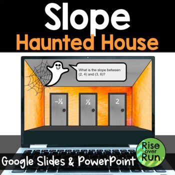 Preview of Slope Digital Math Escape Room Activity for Halloween