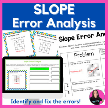 Preview of Slope Error Analysis Digital and Printable Activity
