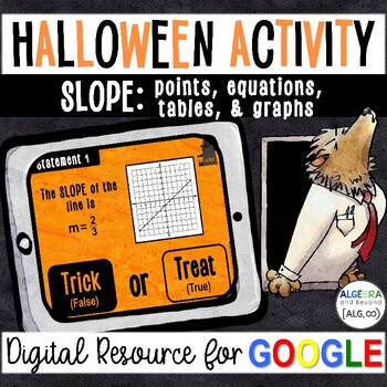 Preview of Slope | Error Analysis | Halloween Digital Activity