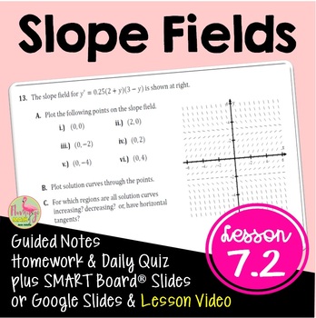 Preview of Calculus Slope Fields with Video Lesson (Unit 7)