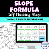 Slope Formula Maze - Digital Activity & Worksheet