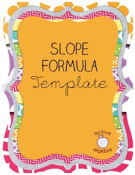 Preview of Slope Formula Template