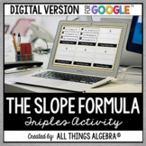 Slope Formula | Triples Activity (DIGITAL VERSION for Goog