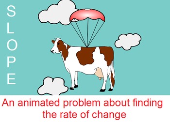 Preview of Slope - Funny Animated Rate of Change Real World Problem