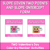 Slope Given Two Points and Slope-Intercept Form Valentine'