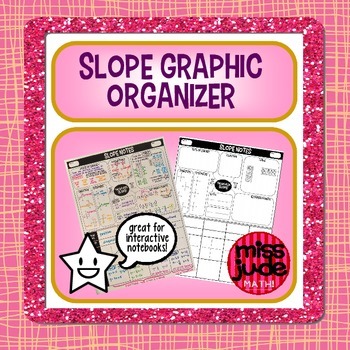 Preview of Slope Graphic Organizer Algebra