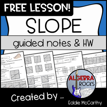 Preview of Slope Guided Notes and Homework - FREE
