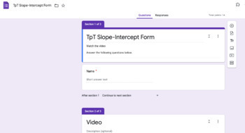 Preview of Slope-Intercept Form