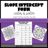 Slope Intercept Form Coloring-Winter Coloring Included!