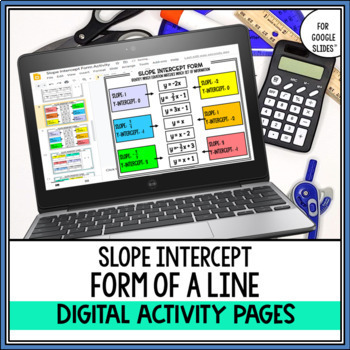 Preview of Slope Intercept Form Digital Activity Pages for Google Drive™ 