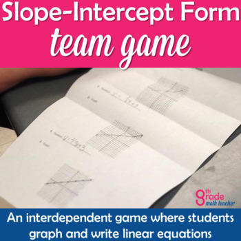 Preview of Slope Intercept Form Equations and Graphing Lines Team Game