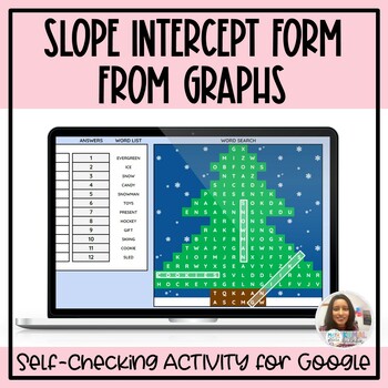 Preview of Writing Linear equations in Slope Intercept Form From Graphs Winter Activity