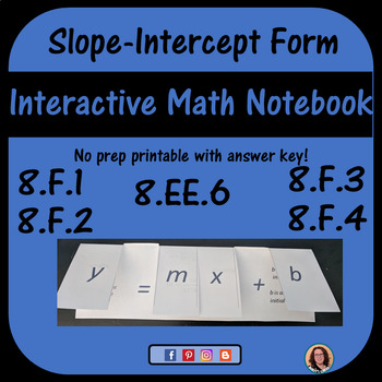 Preview of Slope-Intercept Form Graphic Organizer for Interactive Notebook