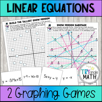 Preview of Linear Equations Graphing Game - Winter