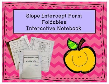 Preview of (FREE) Slope Intercept Form Notes Interactive Notebook