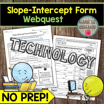 Preview of Slope-Intercept Form Webquest Math