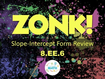 Preview of Slope-Intercept Form ZONK! Review Game 8.EE.6