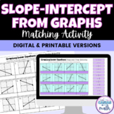 Slope Intercept Form from Graphs Matching Activity - Digit