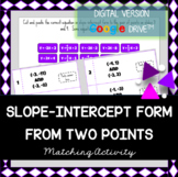 Slope-Intercept Form from Two Points - DIGITAL Matching Activity