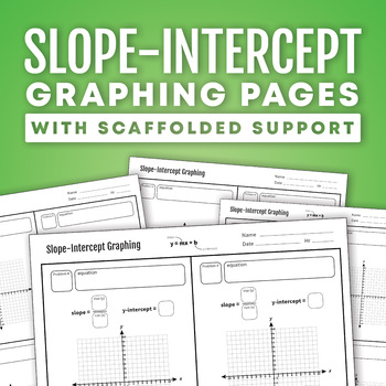 Preview of Slope-Intercept Graphing Pages with Scaffolded Support