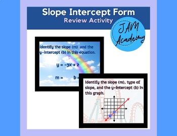 Preview of Slope Intercept Power Point Notes Review - Group Work, Special Education