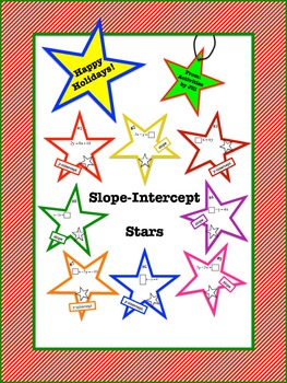 Preview of Slope Intercept Stars (Distance Learning)