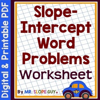 Preview of Slope Intercept Word Problems Matching Worksheet
